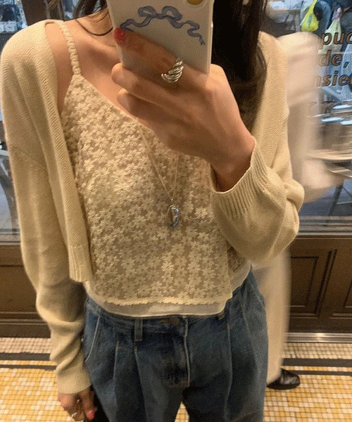 [린넨 10%] Kiple linen cardigan (베이지)
