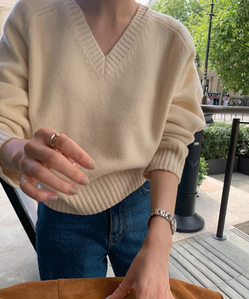 [new color*/울 100%] Semon knit (2color)