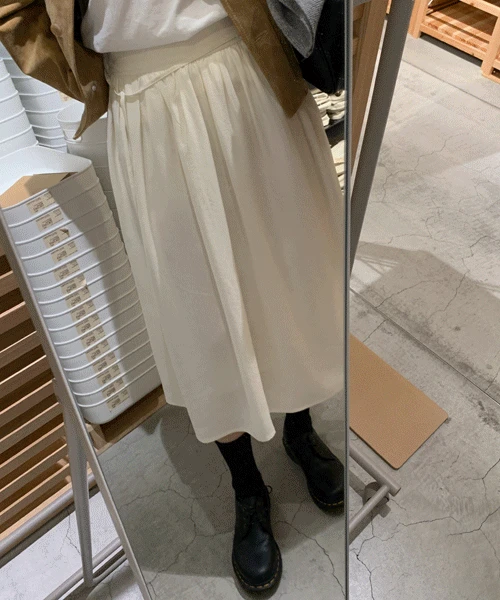 [블랙S/크림M 당일출고] Wunder skirt (2color)
