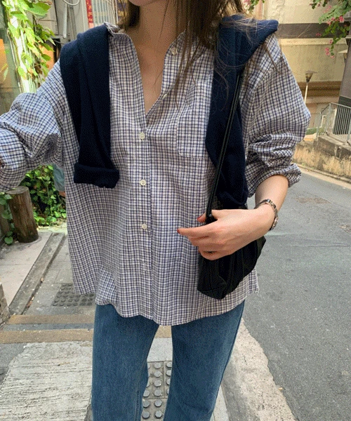 Poreta check shirts (2color)