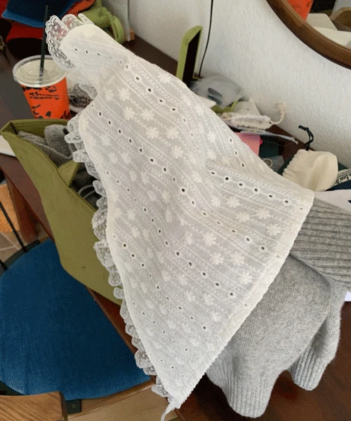 Raffe kerchief (아이보리)